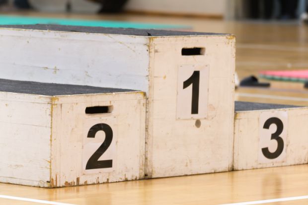 Empty winners' podium