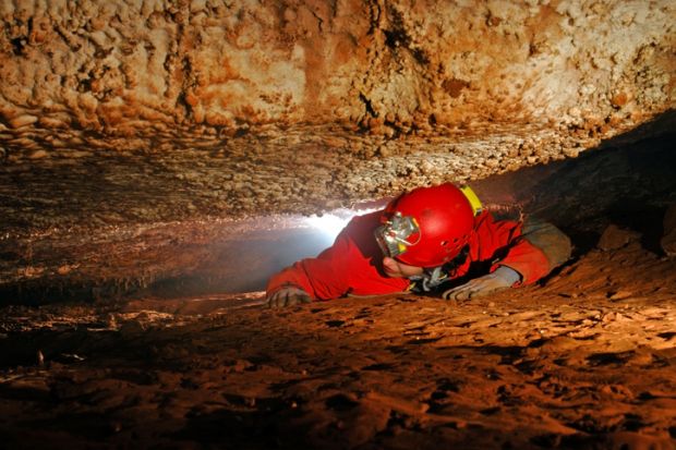 Narrow cave passage