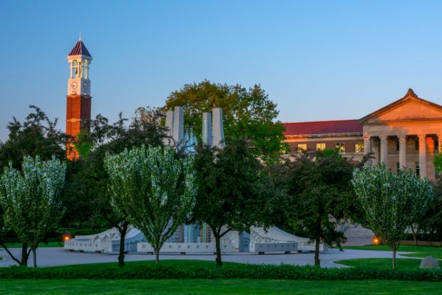 Purdue University, sunset