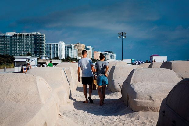 Art installation on Miami Beach