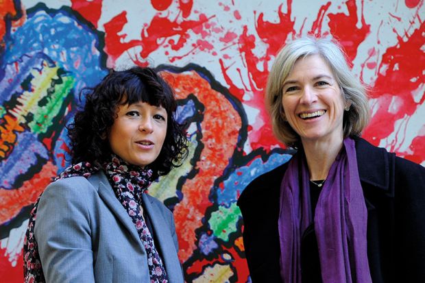 Emmanuelle Charpentier and Jennifer Doudna