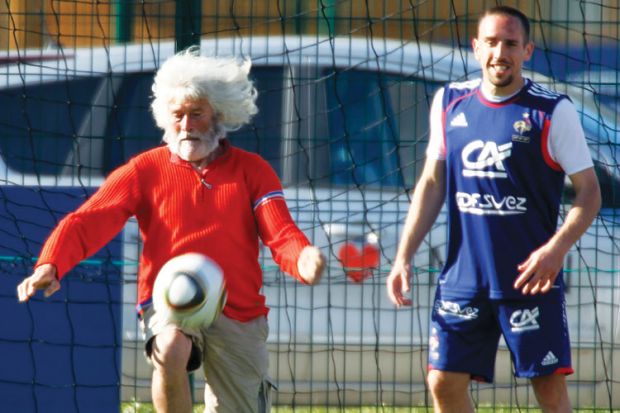 Paul Capietto and Franck Ribery playing soccer/football