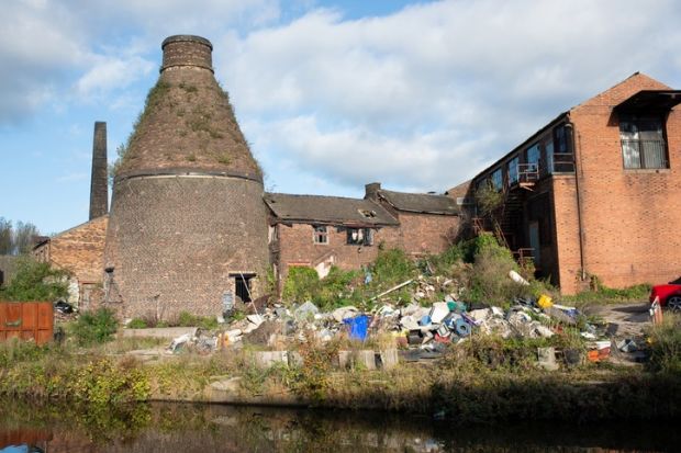 A derelict pottery in Stoke-on-Trent, symbolising the need for regional regeneration