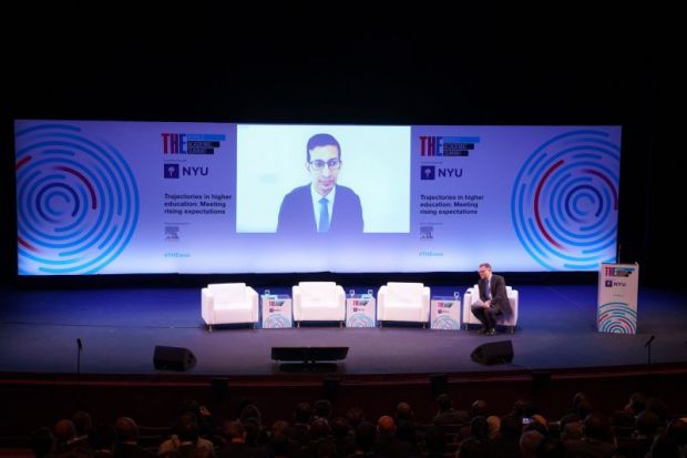 Raj Chetty speaks at the World Academic Summit