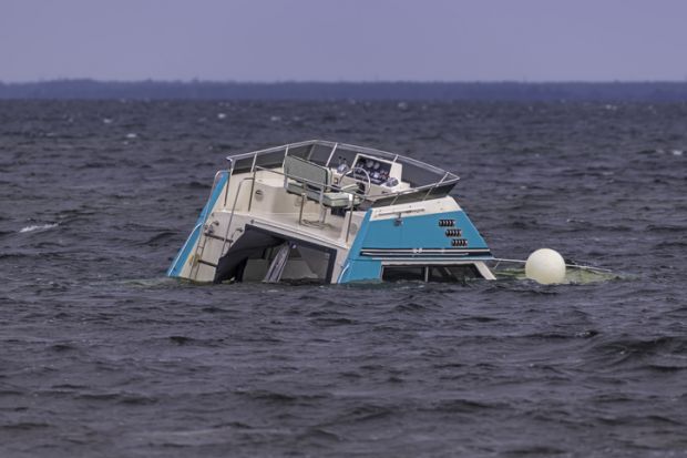 Sinking boat