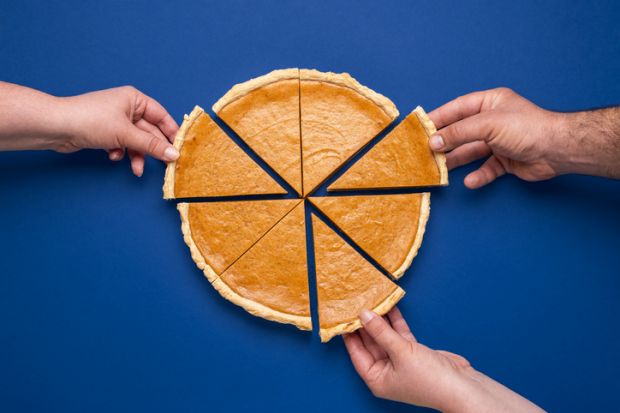 Sliced pumpkin pie