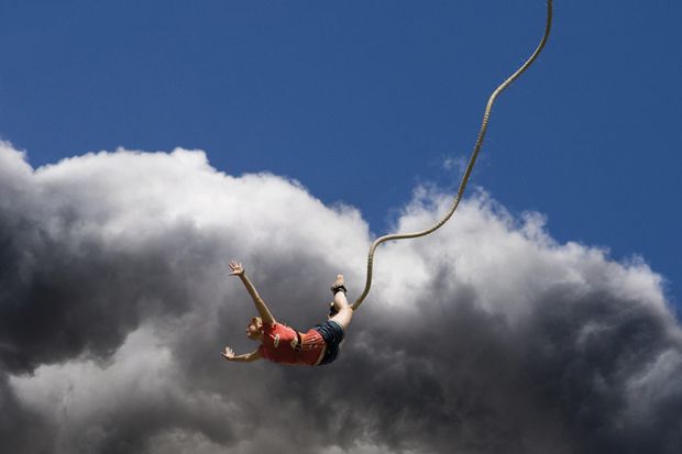 Image of person bungee jumping