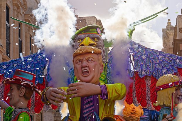 A Donald Trump float at a Mardi Gras parade