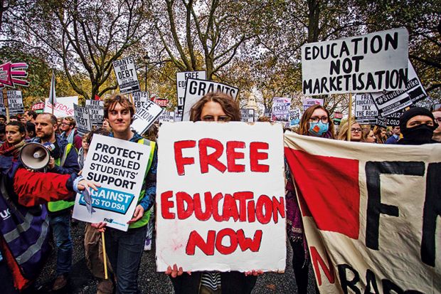 Tuition fees protesters