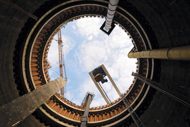 Tunnel opening, Crossrail tunnel, Canning Town, London