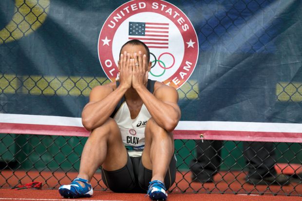 Bryan Clay upset after failing to make the Decathlon team after a hurdles disqualification to illustrate College athletics revenue sharing deal ‘imperils Olympic pipeline’