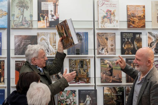 Visitors browse books during the first day of the London Book Fair at Hammersmith's Olympia Exhibition Hall to illustrate ‘Expect some softening’: where next for open-access books in REF?