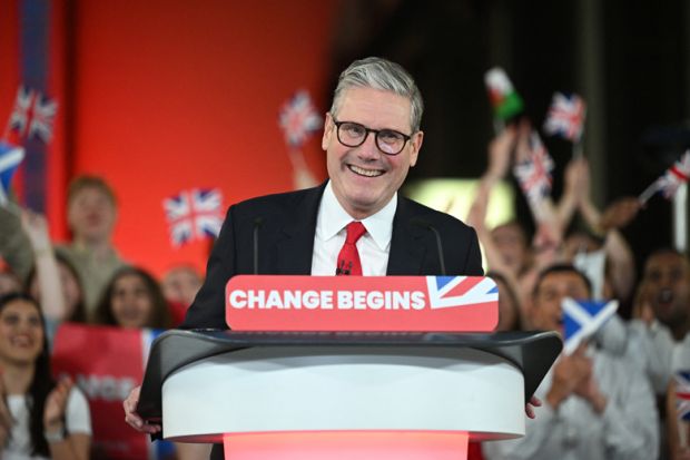 Britain's Labour Party leader Keir Starmer in London on July 5, 2024 as the article describes