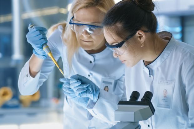 Women scientists at the bench