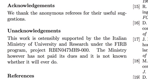 what is acknowledgements in a research paper