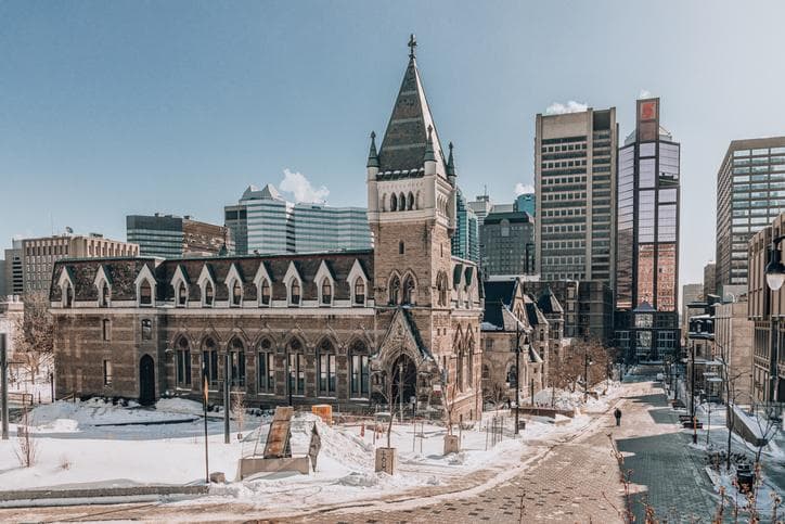 McGill University Winter Scene, Canada