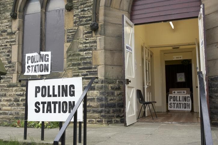 Polling station entrance/ iStock